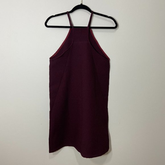 Toni Burgundy Halter Dress - Picture 2 of 3